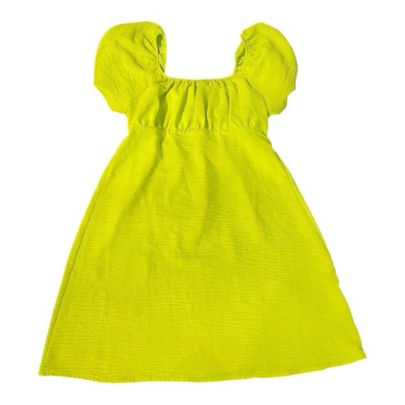 Derek Heart Summer Neon Lime Green Mini Dress - Picture 3 of 11